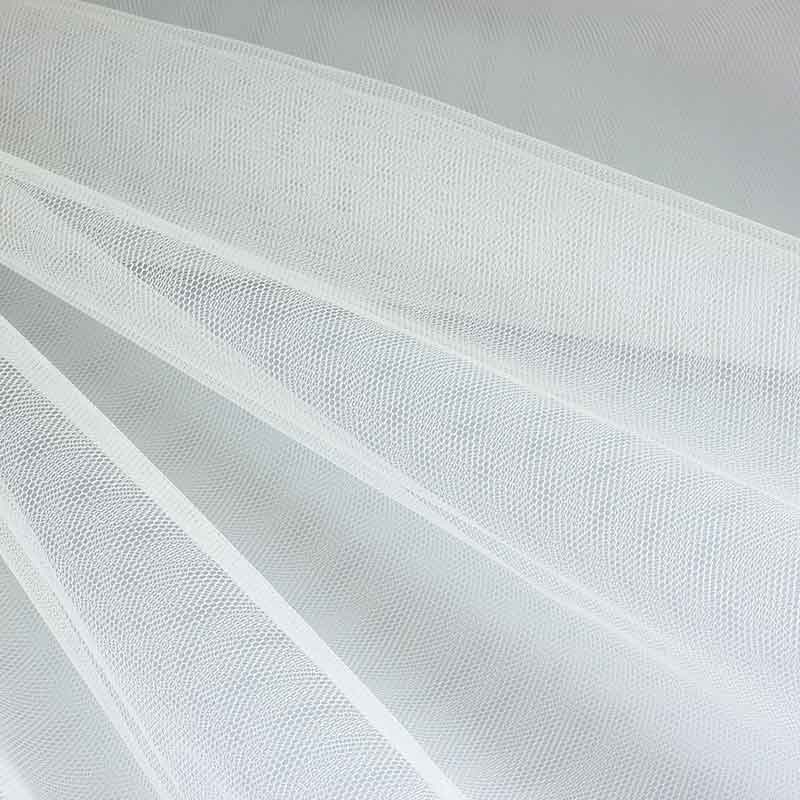 Fire retardant tulle ecru