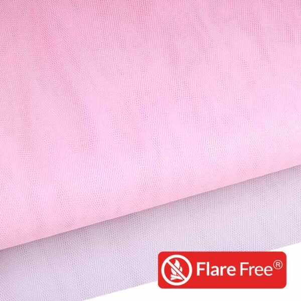 Tulle flame retardant baby pink