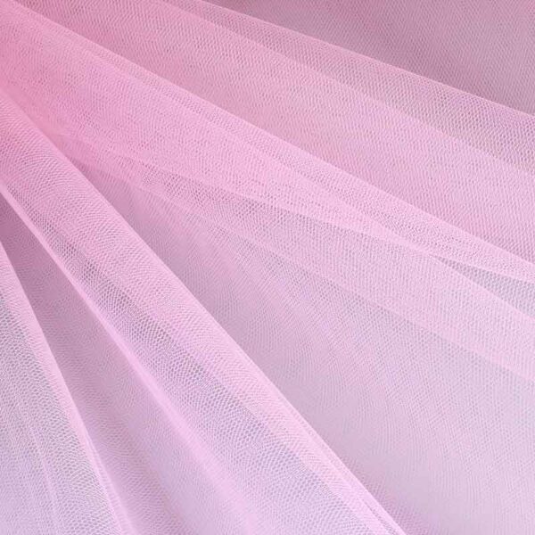 Tulle fabric flame-retardant light pink