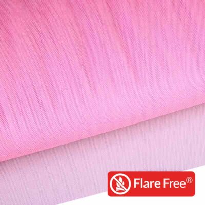 Tulle fire-resistant pink