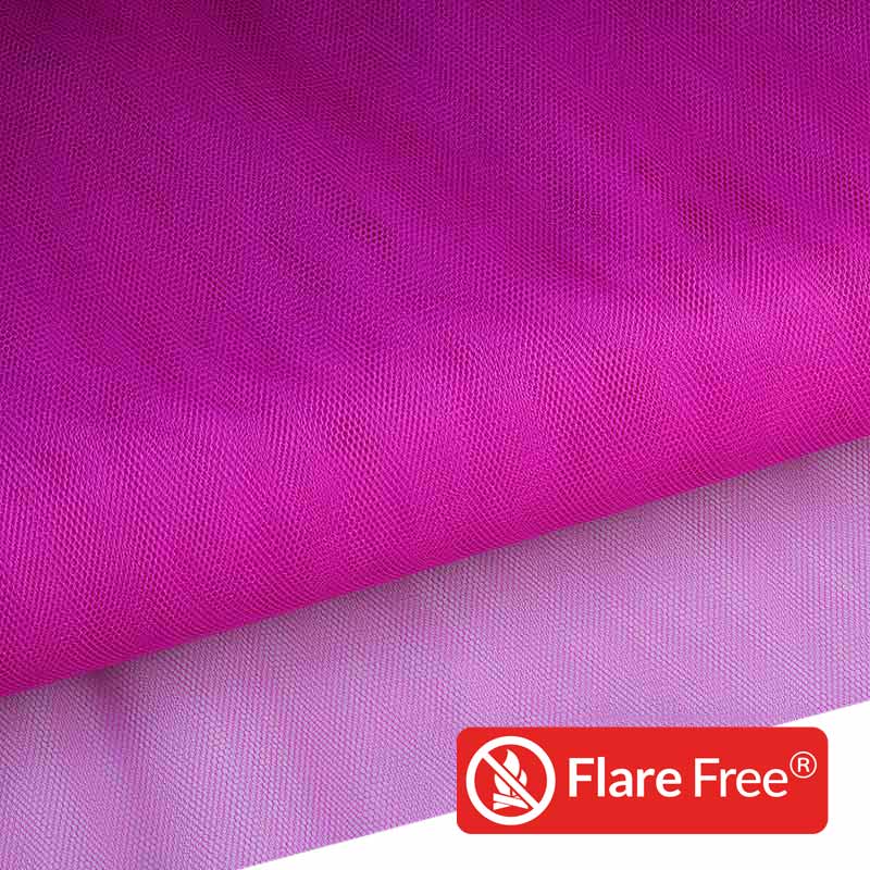 Flame-retardant tulle victoria purple