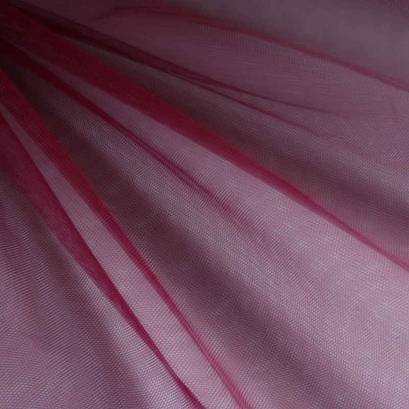 Tulle flame retardant wine red