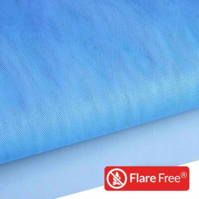 Flame-retardant tulle lavender blue