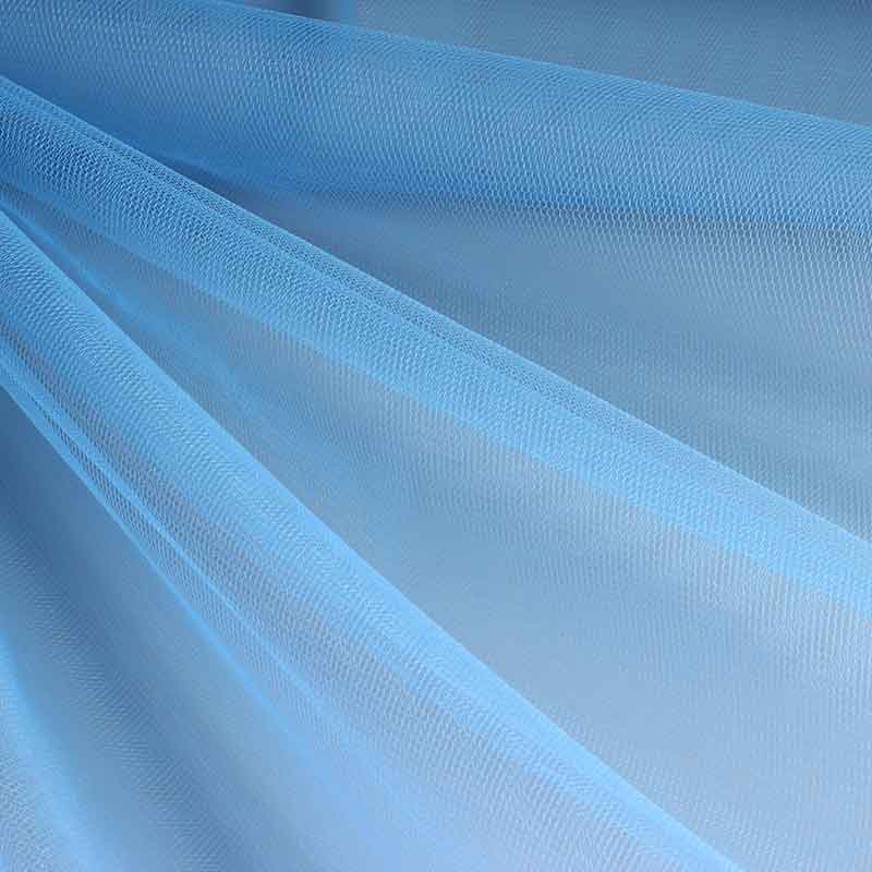 Flame-retardant tulle lavender blue