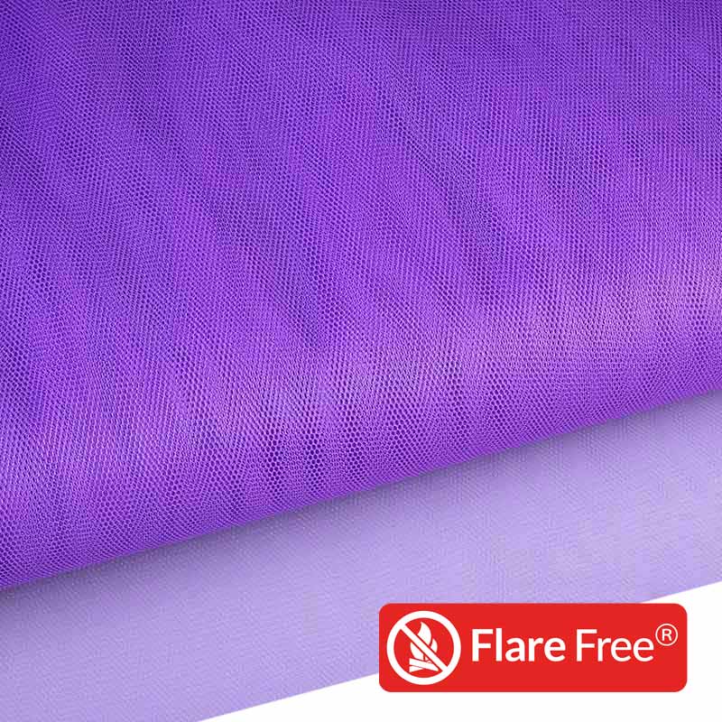 Fire-retardant tulle light purple