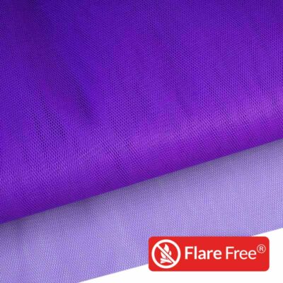 Fire-retardant tulle purple