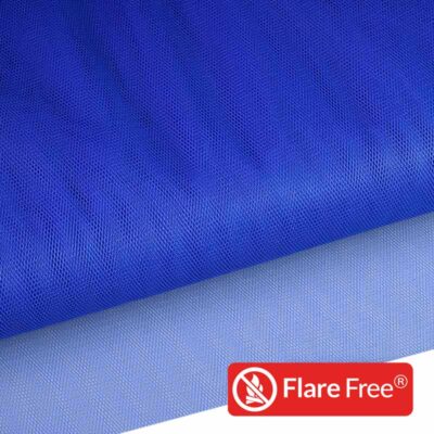 Fire-retardant tulle cobalt
