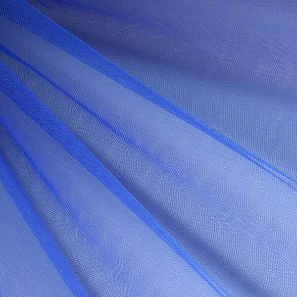 Fire-retardant tulle cobalt