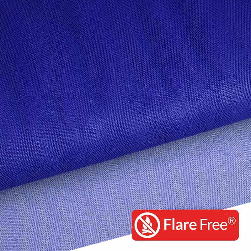 Tulle fire-retardant navy blue