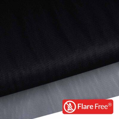 Tulle fabric fire retardant black