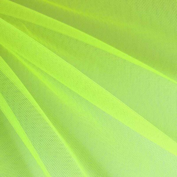 Tulle fabric fire-retardant fluorescent yellow
