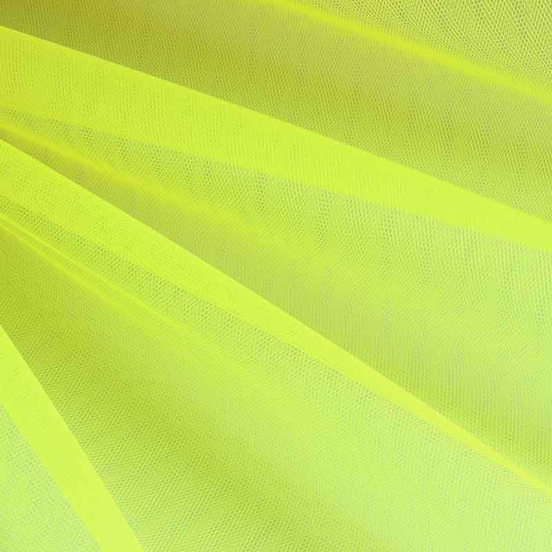 Flame-retardant tulle fabric fluor citron