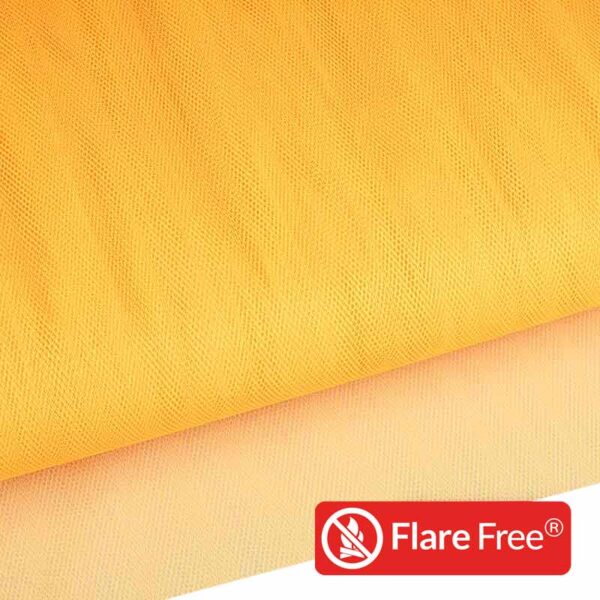 Tulle flame retardant fluor orange