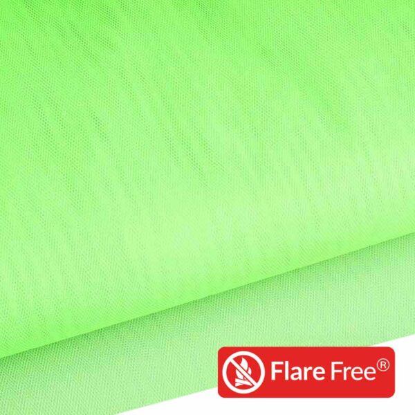 Tulle fabric flame-retardant fluor lime
