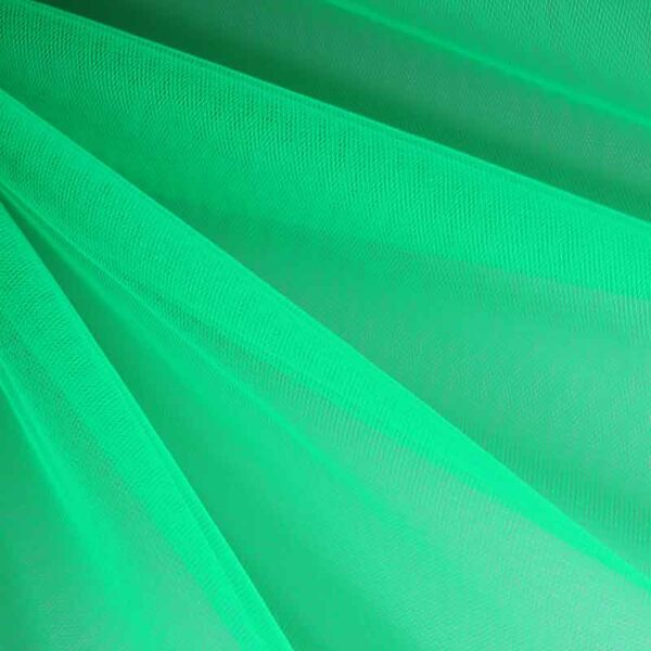 Tulle fire-resistant fluor green