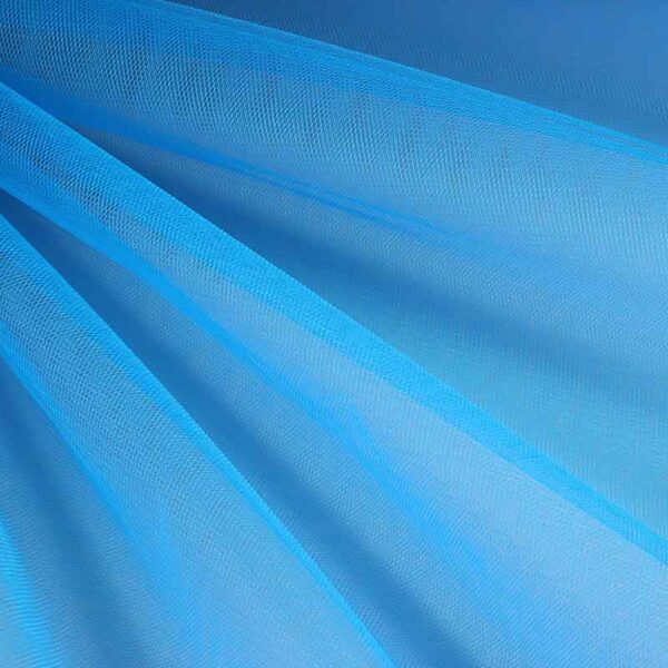 Tulle flame-retardant fluor blue