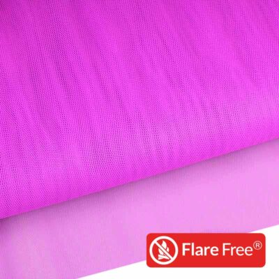 Tulle flame-retardant fluorescent purple