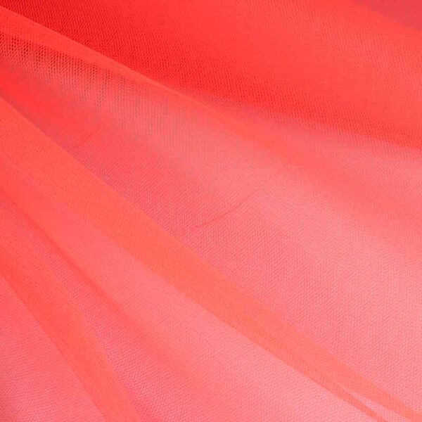 Tulle fabric flame-retardant fluor orange