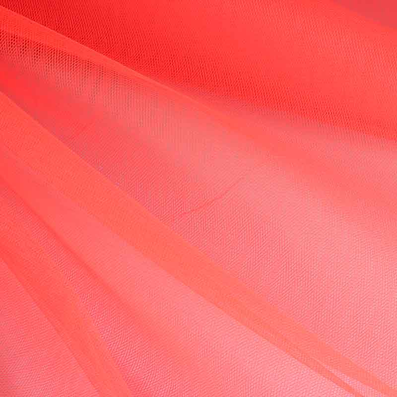 Tulle fabric flame-retardant fluor orange