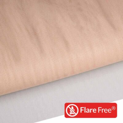 Tulle fire-retardant beige