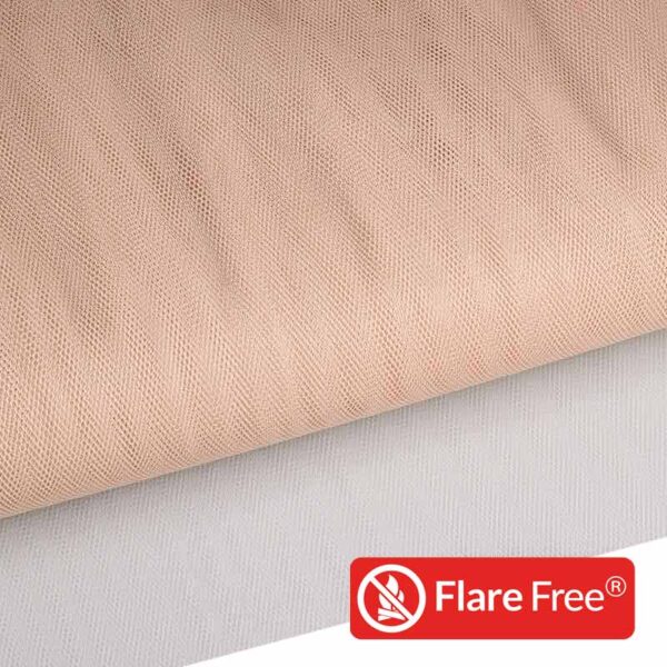 Tulle fire-retardant beige