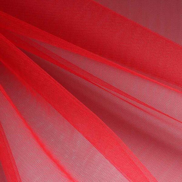 Tulle fabric flame retardant red