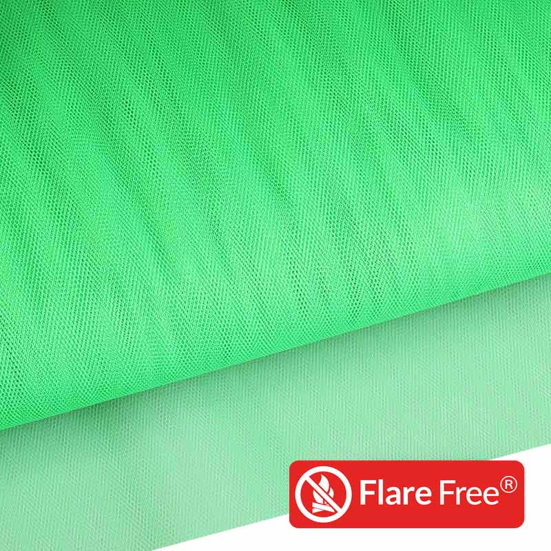 Tulle flame retardant light green
