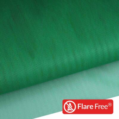 Flame-resistant tulle dark green