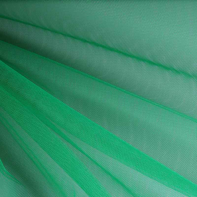 Flame-resistant tulle dark green
