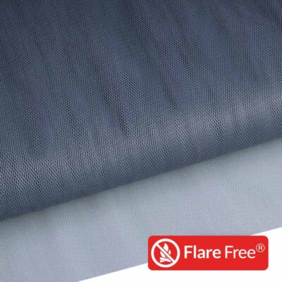 Tulle fabric flame retardant dark grey