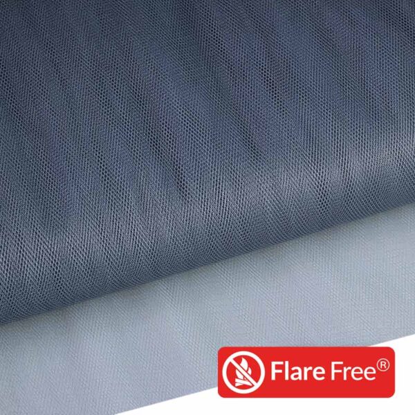 Tulle fabric flame retardant dark grey