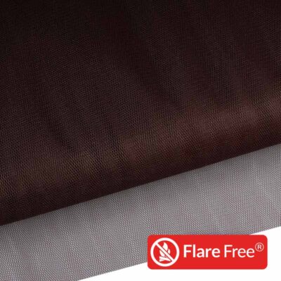 Tulle flame-retardant dark brown