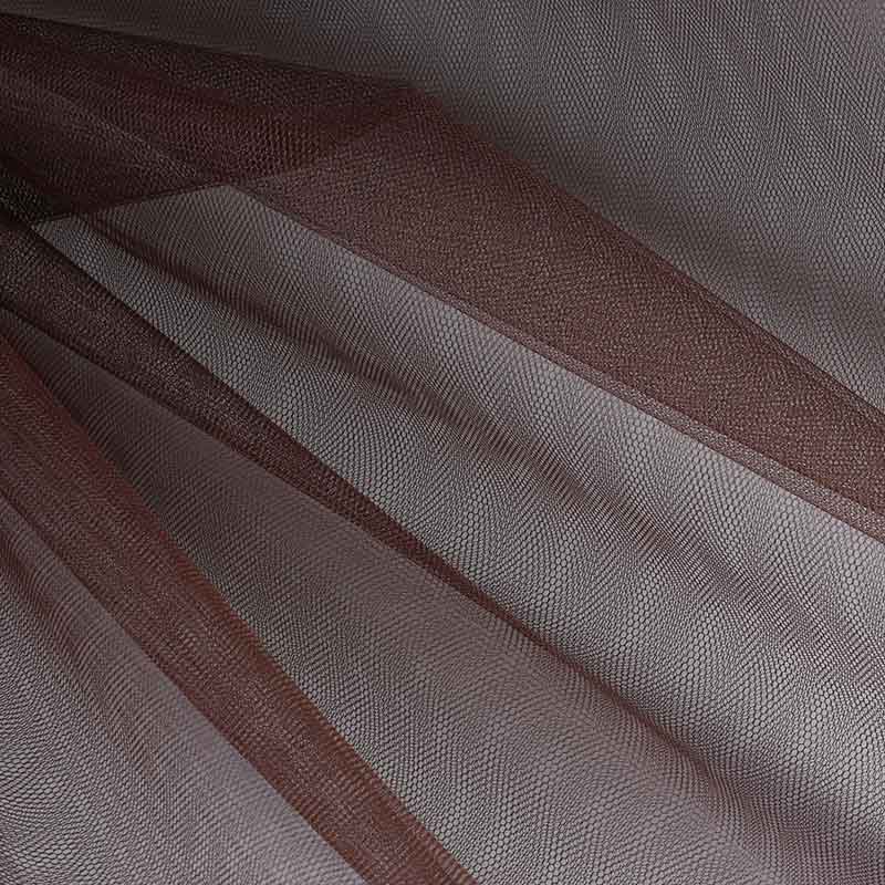 Tulle flame-retardant dark brown