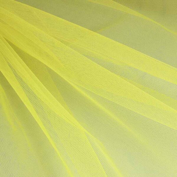 Tulle fabric flame retardant light yellow