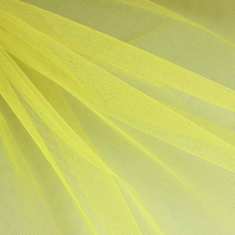 Tulle fabric flame retardant light yellow