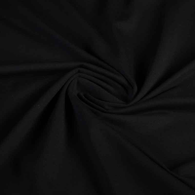 Cotton tricot fabric black