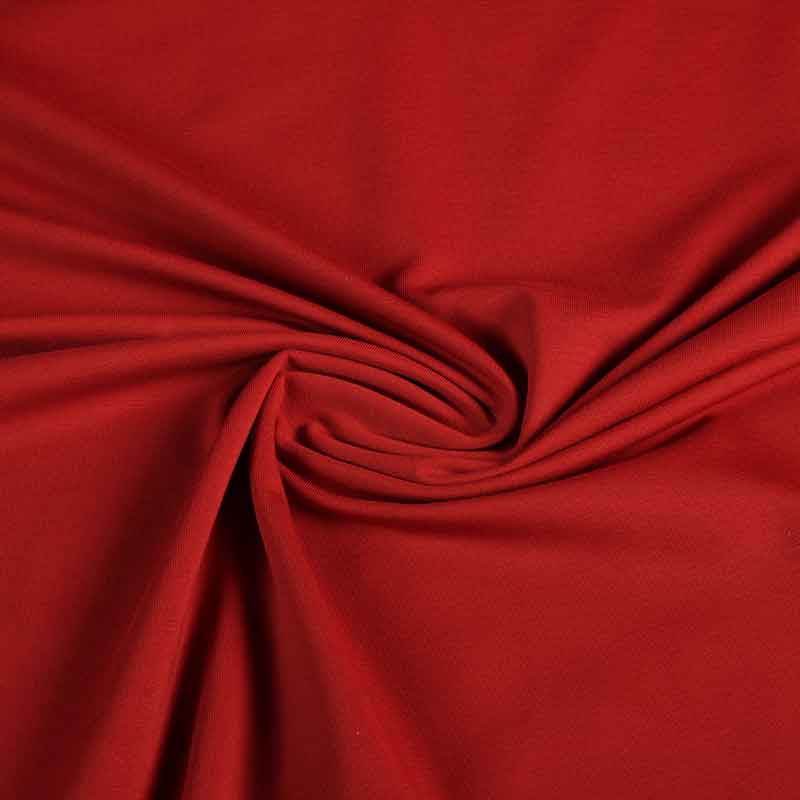 Tricot fabric cotton stretch rust