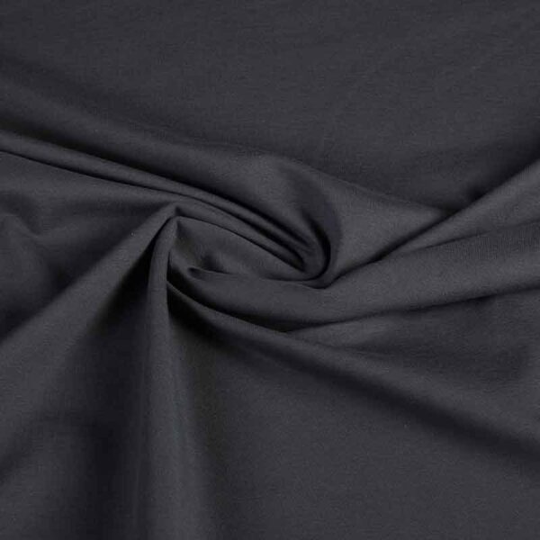Cotton stretch tricot fabric anthracite