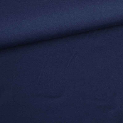 Tricot fabric cotton stretch light navy