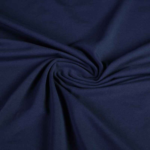 Tricot fabric cotton stretch light navy