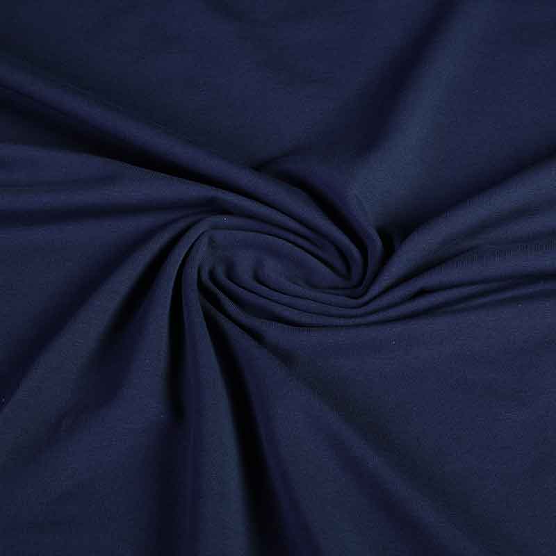Tricot fabric cotton stretch light navy