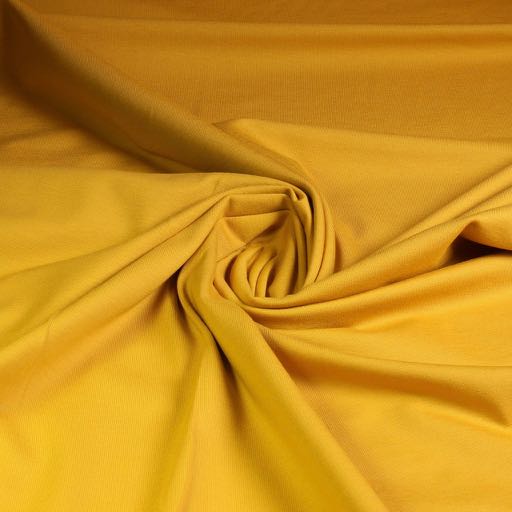 Jersey fabric ochre yellow