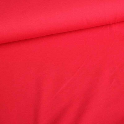 Tricot fabric bright red