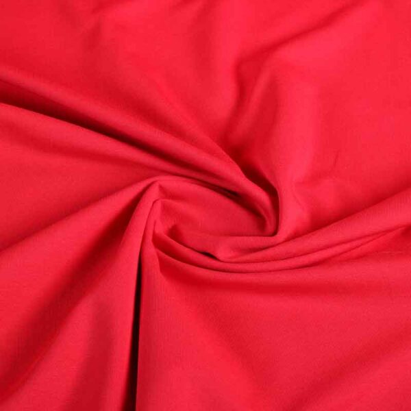 Tricot fabric bright red
