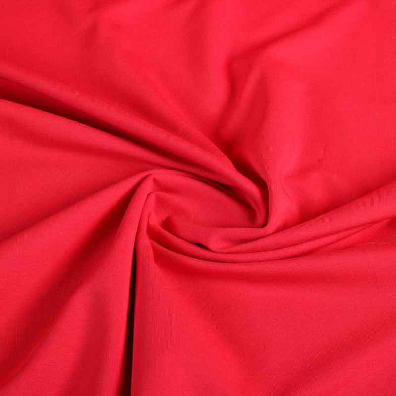 Tricot fabric bright red