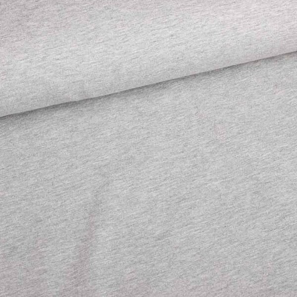 Tricot fabric mid grey melange