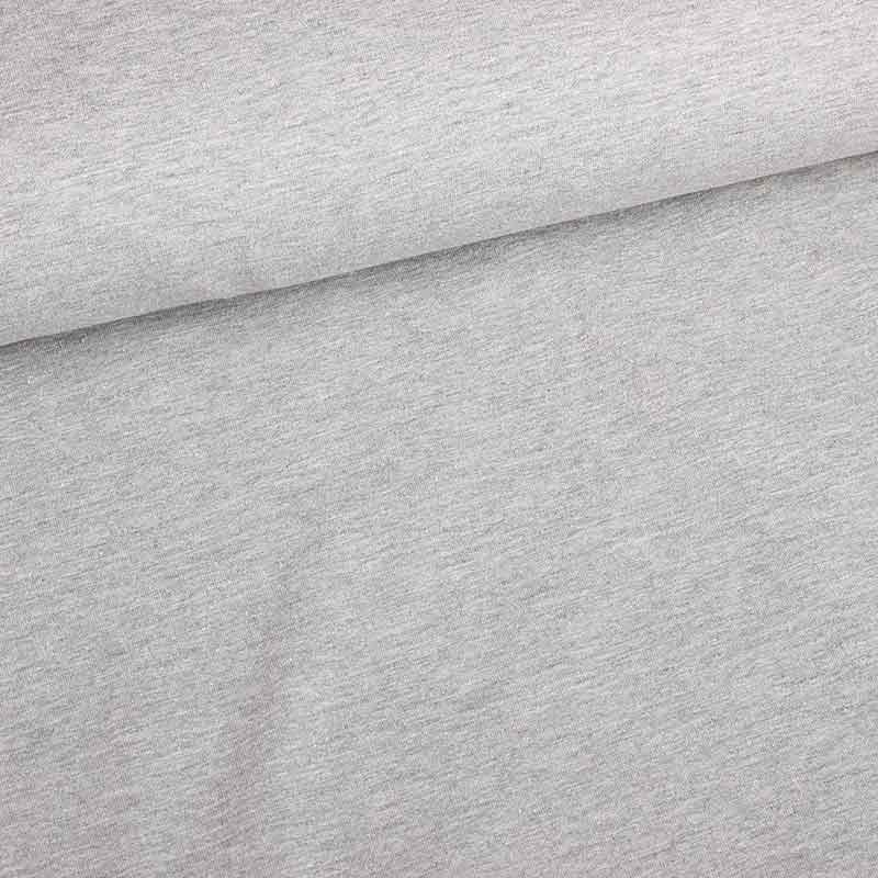 Tricot fabric mid grey melange