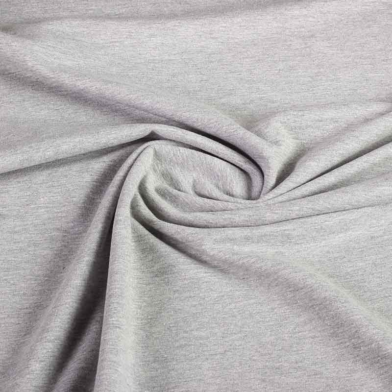 Tricot fabric mid grey melange