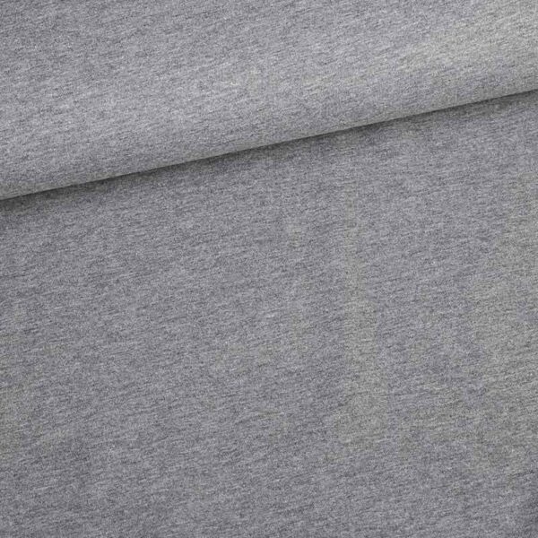 Tricot fabric dark grey melange
