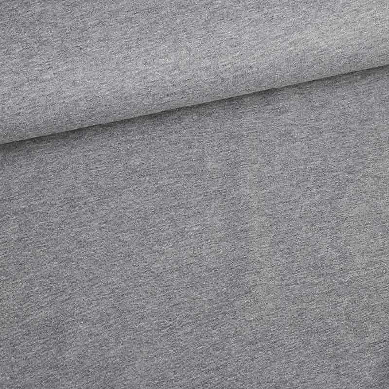Tricot fabric dark grey melange